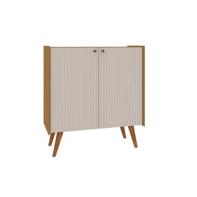 Buffet De Sala Jantar Vértice C- 2 Portas Frisadas Cinamomo-off White - Genialflex