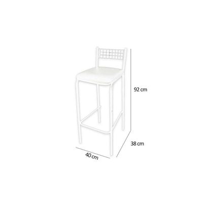 Banqueta Cozinha Gênova 1b705prf Aço 1 Un Preto/boucle Cinza - Kappesberg