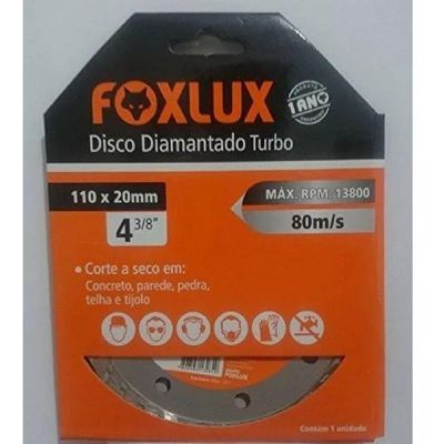 Disco Diamantado Famastil 4.3x8pol 110mmx20mm Turbo