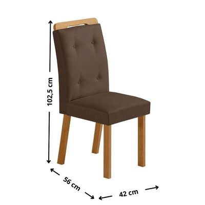 Mesa De Jantar Yasmin 180cm Tampo Com Vidro 6 Cadeiras Carol Veludo Marrom/nat/off/serig. Off