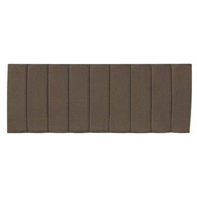 Kit Cabeceira Painel E Calçadeira Recamier Baú King 1,95m Holanda Linho Marrom - Pallazio