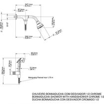 Chuveiro Bonnaducha Com Desviador 1/2"