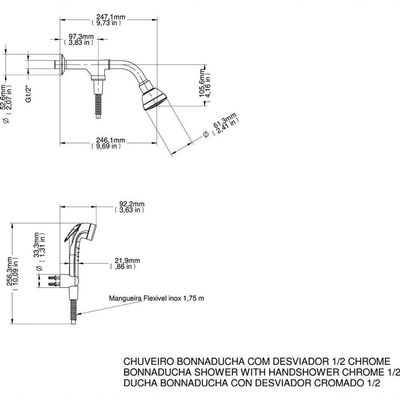 Chuveiro Bonnaducha Com Desviador 1/2"