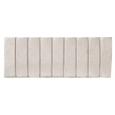 Kit Cabeceira Painel E Calçadeira Recamier Baú King 1,95m Holanda Suede Bege - Pallazio