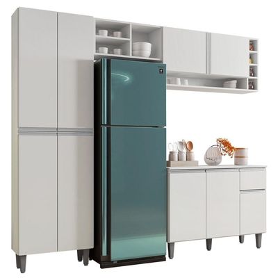 Cozinha Modulada Completa 4 Peças Vanessa Branco Ajl