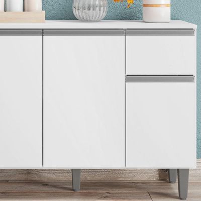 Cozinha Modulada Completa 4 Peças Vanessa Branco Ajl