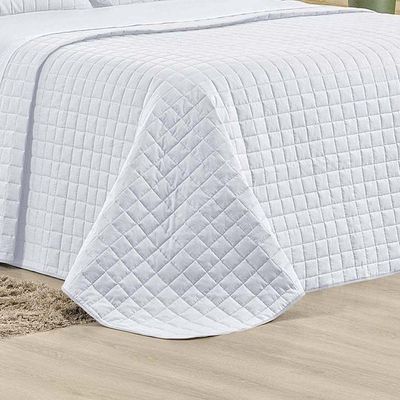 Kit Cobre Leito Montreal Casal King 3 Peças Percal 150 Fios 100% Algodão - Branco