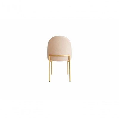 Kit 04 Cadeiras Jantar Cecilia Pé Metal Dourado Courino Base Dourada-courino Bege