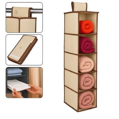 Sapateira Vertical Organizadora Com 5 Divisórias Para Guarda Roupa Closet E Armário