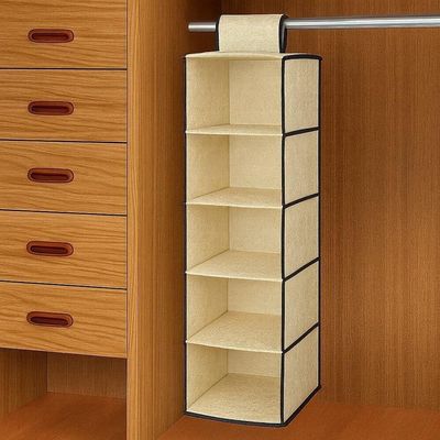 Sapateira Vertical Organizadora Com 5 Divisórias Para Guarda Roupa Closet E Armário