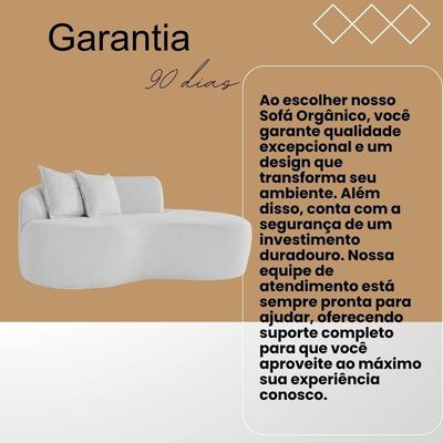 Sofá Feijão De Canto Curvado Elegante 2 Lugares Bouclé branco