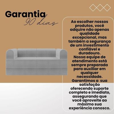 Sofá Na Caixa Modular 2 Lugares Linho Bege Para Sala cinza