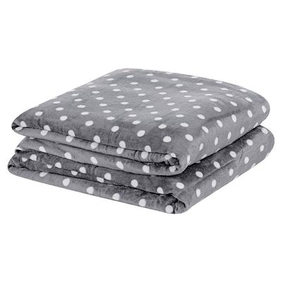 Manta Flannel Microfibra Mimosa Solteiro - Cinza - 100% Poliéster