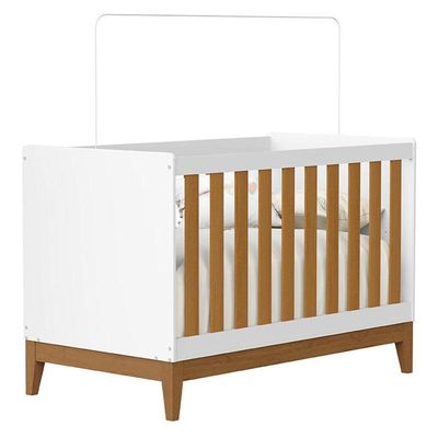Quarto Bebê Americano 4 Portas Berço Americano Flip Branco   Savana Reller Colchão Ortobom Henn