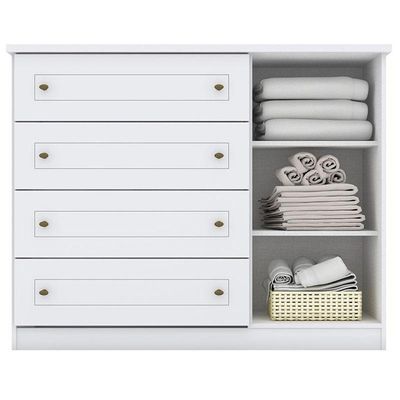 Quarto Bebê Americano 4 Portas Berço Americano Flip Branco   Savana Reller Colchão Ortobom Henn