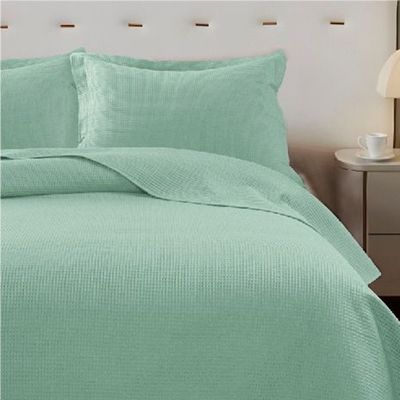 Cobre Leito Colcha Sublyme King 3 Peças - Verde - 100% Poliéster
