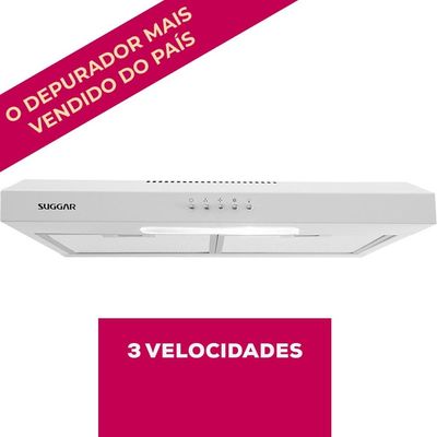 Depurador de Ar 60cm Slim DI61 3 Velocidades Suggar Branco / 110v