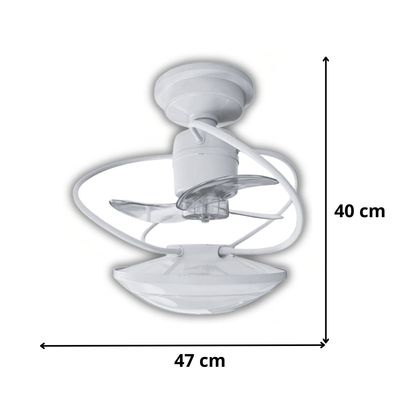 Ventilador de Teto Treviso Branco Bali Control Remoto Bivolt