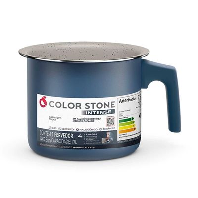 Fervedor Leiteira Euro Home Intense 1,7L 14cm Azul