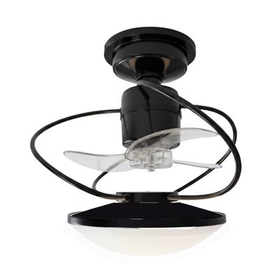 Ventilador de Teto Treviso Preto Bali Chave Parede Bivolt
