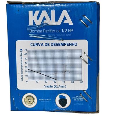 Bomba Periférica 1/2 Hp 127v Kala Sistema Antitrava Cor Azul Azul / 127V