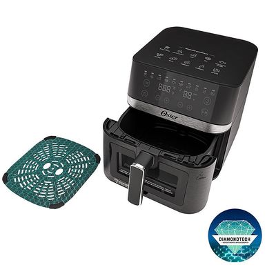 Fritadeira Sem Óleo CKSTAF60WDDF 6 Litros Diamond Tech Visor Transparente Oster Preto / 110V
