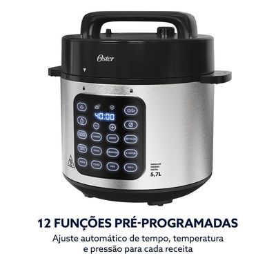 Kit Panela De Pressão Elétrica E Chaleira Elétrica Inox Oster 220V