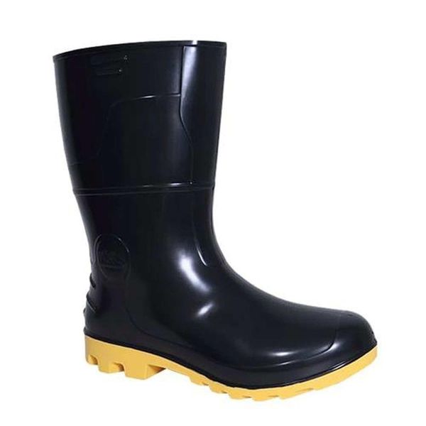 Bota De Pvc Safety Boots Kadesh Preta/amarela Nº43 - Resistente à água E óleo