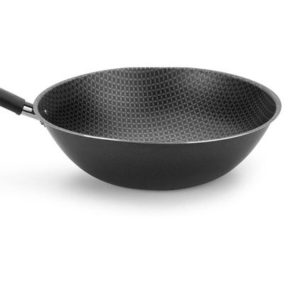 Frigideira Wok Multiflon Essencial Oriental com Revestimento Antiaderente Ultra 7 Preta - 24 cm