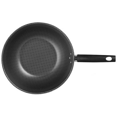 Frigideira Wok Multiflon Essencial Oriental com Revestimento Antiaderente Ultra 7 Preta - 24 cm