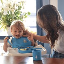 BABADOR DE SILICONE CATA MIGALHAS URSINHO NAVY AZUL - BUP BABY