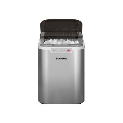 Máquina de Gelo Suggar 15kg Gelo Rápido + Bandeja Coletora e Pá 120W MG15 Prata / 110v