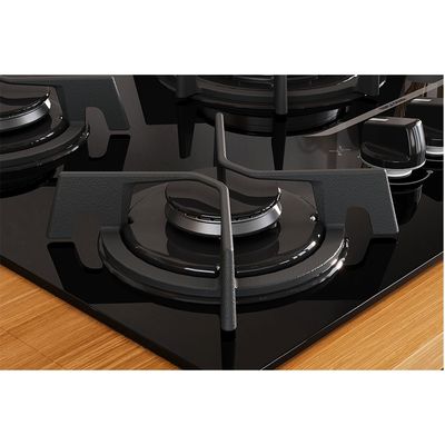 Cooktop 5 Bocas Mesa de Vidro e Tripla Chama Itaplus Preto / Bivolt