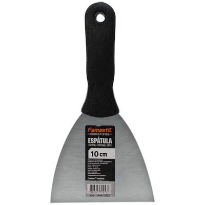 Espátula De Aço Encruado 1020 Famastil Cabo Em Pvc 10cm