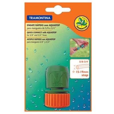 Engate Rápido Tramontina c/ Aquastop 5/8" e 3/4"