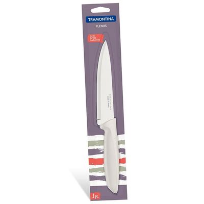 Faca 6" Chef Tramontina Plenus em Aço Inox - Off-White