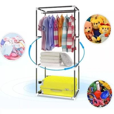 Guarda-roupa Portátil Dobrável Com Prateleiras E Cabideiro Organize Com Praticidade Vermelho