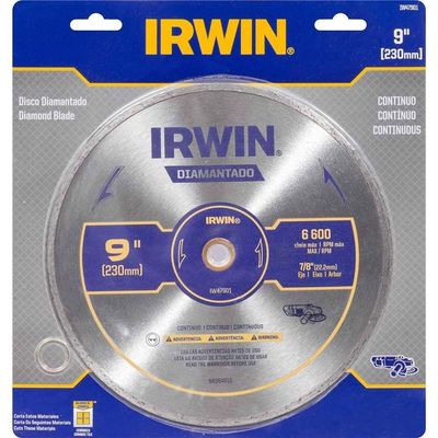 Disco De Corte Diamantado, Contínuo, 230 Mm, Iw47901 Irwin