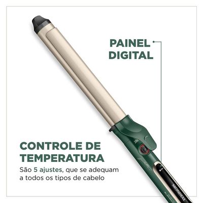 Modelador de Cachos Mondial by Juliette MC-Ju-02 com Cabo Giratório 220°C Bivolt - Verde Oliva