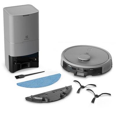 Aspirador Robô Electrolux Experience ERB80 Wi-Fi 150W Autonomia 1h40 Mapeamento Base Autolimpante Cinza cinza / 220