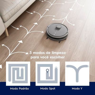 Aspirador Robô Electrolux Experience ERB80 Wi-Fi 150W Autonomia 1h40 Mapeamento Base Autolimpante Cinza cinza / 220