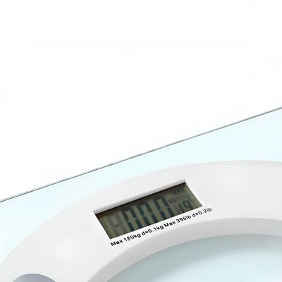 Balança Digital Para Banheiro Em Vidro Temperado Com Display Lcd – Alta Precisão Até 180kg