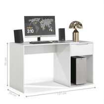 Mesa Escrivaninha Com Gaveta Bahrein Branco