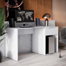 Mesa Escrivaninha Com Gaveta Bahrein Branco