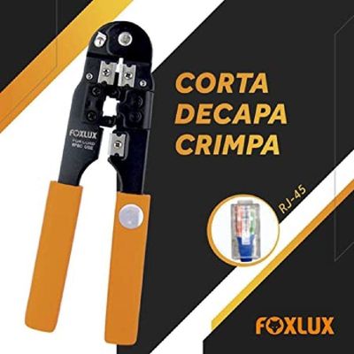 Alicate Crimpador Foxlux Acr1 N8 Com Plug Rj-45