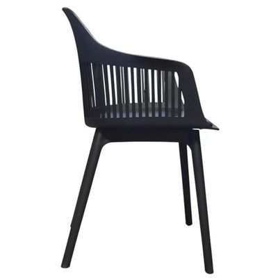 Conjunto De Jantar Mesa Eiffel 90cm + 4 Cadeiras Marcela Preta