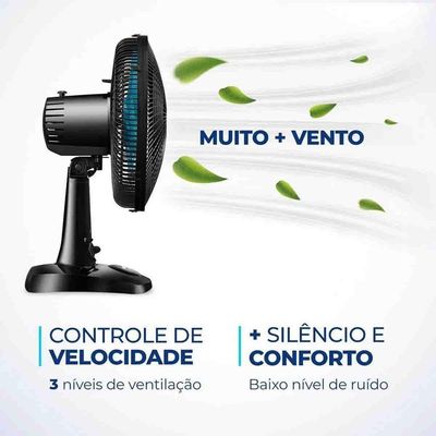 Ventilador De Mesa Mondial Super Power Vsp30 Azul Petroléo 110V