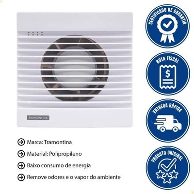 Exaustor Ventilador Para Banheiro E Lavabo Tramontina Ba 100 220V 94523002