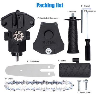 Kit Conversor de Motosserra Elétrica de 6 Polegadas Com Corrente de Liga de Titânio