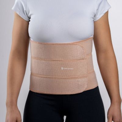 Faixa Abdominal 3 Painéis Ortho Care Dellamed G / Bege